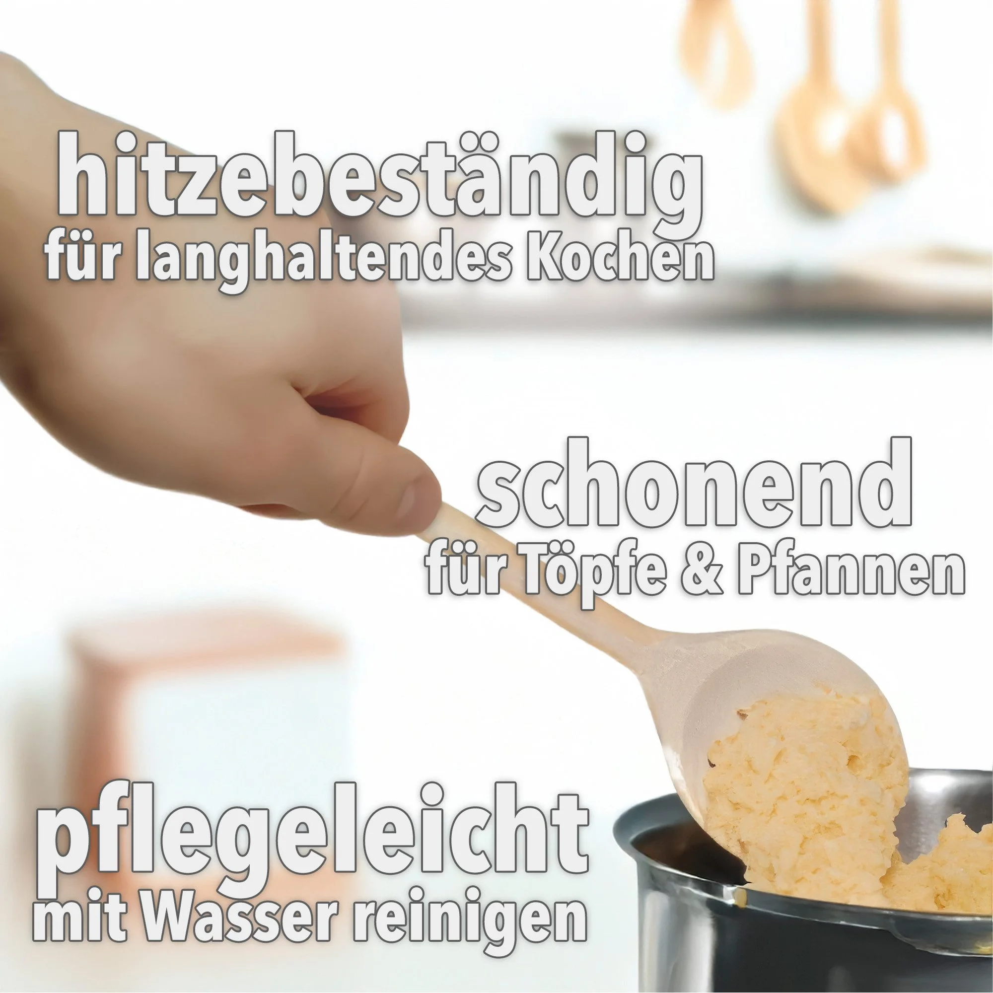 SOHFA Kochlöffel Holz Set – 5-teilig aus FSC®-zertifiziertem Buchenholz